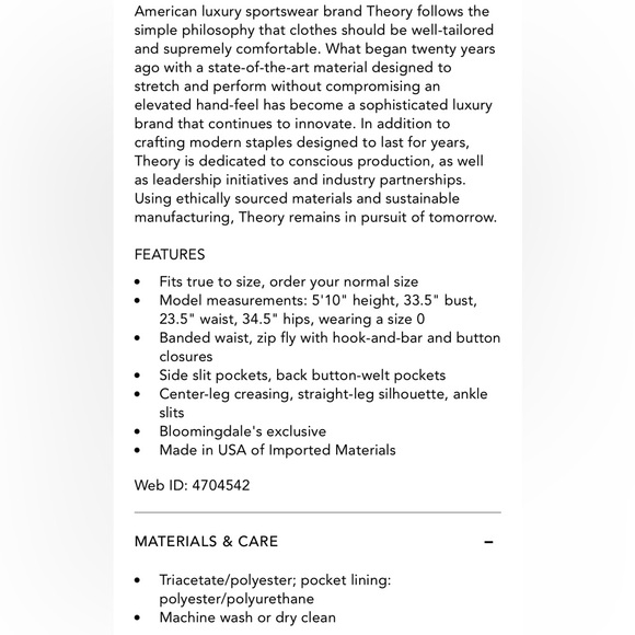 Theory Ibbey Admiral Crepe Straight Pants - Picture 9 of 9